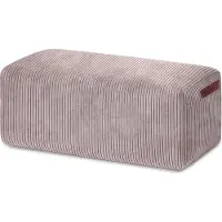 Green Bean Indoor Sitzhocker Pouf 70x33x28cm EPS-Perlen Füllung & Cordstoff Kuschelig Weich Waschbar - Drinnen Bodenkissen Liegekissen Sitzkissen Sitzhocker Relax-Sessel Kinder Erwachsene Stoff Grau