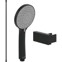 Villeroy & Boch Universal Showers Handbrause-Set (3 in 1 Bundle), Matt Black
