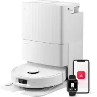 Roborock QV 35S Staubsauger Roboter, 10.000 Pa Saugroboter (Upgrade von Qrevo Plus), Anti-Tangle-Bürsten, Anhebbare Schleudermopps (Weiß)