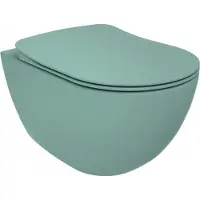 Creavit RIMOFF Wand-WC Nilgrün randlos antibakteriell wassersparend modernes Design