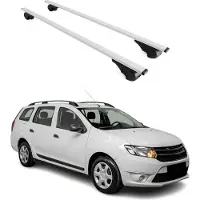 Omtec Dachträger Gepäckträger für Dacia Logan MCV 2013-2020 Grundträger Metall Grau 2x