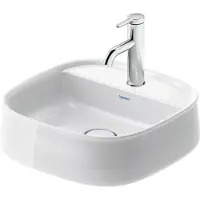 Duravit Zencha Aufsatzbecken 420 mm, ein Hahnloch, 2374420071, Farbe: Weiß Hochglanz
