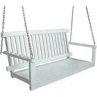 Garden Pleasure Hängebank Augusta aus Holz, Farbe: weiß
