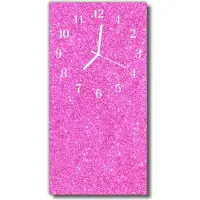Tulup Vertikale Glasuhr Brokat Rosa 30x60 cm