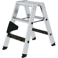 Proregal Stufen-Stehleiter 250 kg beidseitig begehbar mit clip-step R13 2x3 Stufen