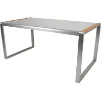 DELUKE Gartentisch ANTON rechteckig - Kunststoff, Hellbraun, 160x90x74cm | Terrassentisch Wetterfest Outdoor Tisch
