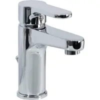 Fackelmann Einhebelmischer MILANO Silber Glanz / hochwertiger Wasserhahn für zu Hause / Armatur mit einem geradlinigen Wasserauslauf (Farbe: Silber Glanz) / Maße: ca. 15 cm
