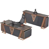 AEA Büroeinrichtung Schreibtisch Bürostuhl Sideboard Schwarz Braun Bürotisch
