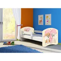 Clamaro Kinderbett, Motiv, Schublade , Bett Farbe:12 Hunde, Mit Bettkasten:Mit Bettkasten, Bett Größe:140 x 70 cm