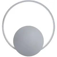 LINDBY LED-Wandlampe Anays, Ø 32 cm, chrom/klar, Kunststoff