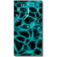 Tulup Glasuhr Wanduhr Küchenuhr Echt-Glas 30x60 Wasseroberfläche Mehrfarbig