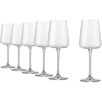 Rona Weißweingläser 435 ml, Serie Mode, Weißweinglas mit moderner und markanter Form, 6 Gläser im Set, spülmaschinenfest,