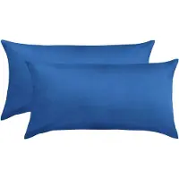 TRAUMSCHLAF Edel-Linon Kissenbezüge 2er Set 2x 40x80 cm royal