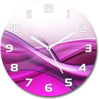 Tulup Wanduhr aus Glas 30fi Glasbild Glasuhr Gehärtetes Glas - weisse-zeiger - Waves background