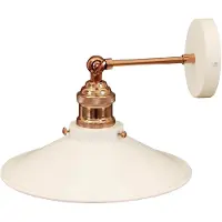 Bamyum Wandleuchte Innen aus Metall Schwarz, Wandlampe Innen, Wanddeko Wohnzimmer, Wandlampe Badezimmer, Wandleuchte Schlafzimmer, Deko Wohnzimmer - Weiß
