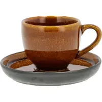 Bitz Espressotasse mit Unterer amber/schwarz 0,07 l