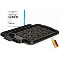 Novaliv 2x Ersatzdeckel für 15 Liter mit Clipverschluss 41x29 cm Antrazit