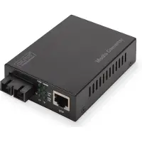 Digitus Gigabit Medienkonverter, RJ45 / SC, 1000 Mbit/s, 1000Base-T, IEEE 802.3, IEEE 802.3u, IEEE 802.3z, Gigabit Ethernet, Voll, Halb, 500 m