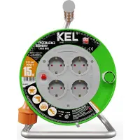 Plastrol Kabeltrommel 15 m 4 Steckdosen 230V 16A Schuko 3680 W