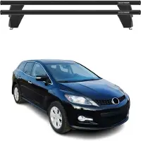 Menabo Dachträger Grundtäger für Mazda CX-7 2006-2012 75kg Alu Schwarz 2 tlg