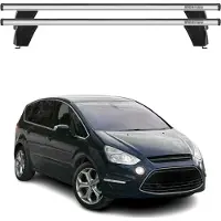 Menabo Dachträger Grundtäger für Ford S-Max 2006-2014 75kg Alu Silber 2 tlg