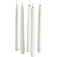 Duni LED-Leuchterkerzen, Wiederaufladbar, Ersatzteile 23 x 278 mm Weiß, 5 Stk/Krt (1 x 5 Stk)
