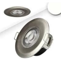 ISOLED LED Einbaustrahler PC68 IP44, brushed, 5W, 38°, neutralweiß, 3 Stufen dimmbar