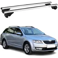 Omtec Dachträger Grundtäger für Skoda Octavia mk3 Kombi 2013-2020 75kg Alu Grau 2x