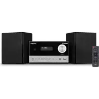 Medion E64088 Micro Audio System Kompaktanlage (DAB+, CD-Player. PLL UKW Radio, Bluetooth, USB Anschluss, Sleeptimer, MP3, LCD-Display mit 12/24 Std. Anzeige)