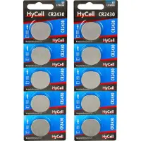 HYCELL 10er Pack Lithium Knopfzellen CR2430 3V - Knopfbatterien - 10 Stück