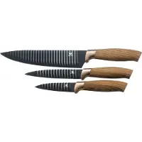 King Messer-Set "Essential" Wellenschliff, Griffe in Holzoptik, im Geschenketui