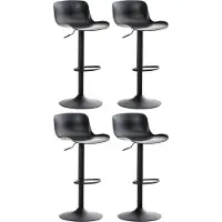 CLP 4er Set Barhocker Almada schwarz