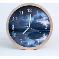Tulup Holzuhr 30fi cm wanduhr - Leuchtturm