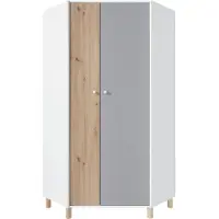 Masseno Drehtürenschrank SANNIO 90/190/90cm 2-türig Weiß