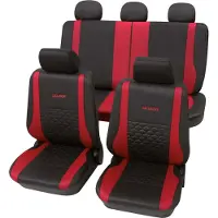 Petex Auto Sitzbezüge Universal Komplett Set 17-teilig - Exclusive rot, Eco Class mit SAB 1 Vario Plus | Autositzbezüge / Schonbezüge von