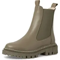 Tamaris Damen Stiefelette Leder Chelsea Boot schöne Profilsohle 1-25491-29, Größe:37 EU, Farbe:Grün