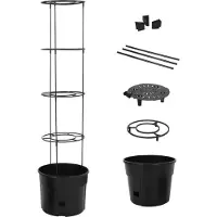 vidaXL Schlichtes Tomatentopf Anthrazit Ø39x150 cm Polypropylen - 5213890