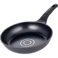 Elo Bratpfanne Ø 28 cm LAFER, Pfanne aus Aluminium mit Edelstahlbodenplatte und Antihaftveredelung, Pfanne für Glaskeramik-, Gas-, Elektro-, Induktionsherde - spülmaschinengeeignet, Farbe: Schwarz