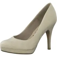 Tamaris Damen Trichterabsatz Pumps Plateau rund High Heel 1-22447-29, Größe:40 EU, Farbe:Beige