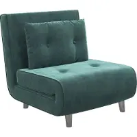 HOMCOM Schlafsessel Klappsessel mit Bettfunktion Einzelsofa mit Kissen Samtoptik