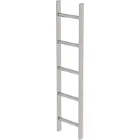 MUNK Günzburger Steigtechnik MUNK Schachtleiter aus Edelstahl 300mm breit 5 Sprossen 1,40m lang