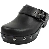 Scholl - "Iconic" Clogs für Damen, Leder PP11375 (37 EU) (Schwarz)