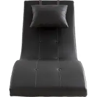 Miliboo - Design-Liegestuhl Schwarz MONACO