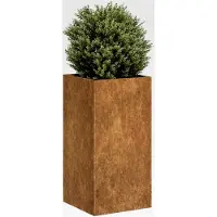 Markenlos Hochbeet aus wetterfestem Stahl 40x40x80 cm für Garten, Balkon und Terrasse