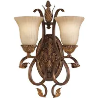 FEISS Zeitgenössische Wandleuchte Sonoma Valley Stahl Antik Braun Glas 2 Lichter E27