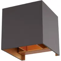 Arcchio Wandleuchte Zuzana, eckig, schwarz-gold, G9, 10 cm