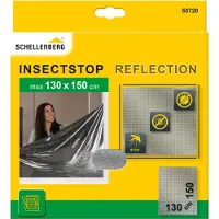SCHELLENBERG Fliegengitter REFLECTION, reflektierender Insektenschutz, 130 x 150 cm, anthrazit, 50720