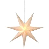 Star Trading Papierstern "Sensy Star 70" ca. 70 cm Ø, incl. Kabel, Farbe creme, 231-20