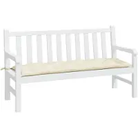 vidaXL "Winter Sale" Gartenmöbelauflagen - Weiß Gartenbank-Auflage Cremeweiß 150x50x7cm Oxford-Gewebe DE2382475