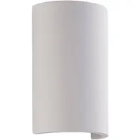 LINDBY Jenke LED Wandleuchte Cast White - , Jenke, Weiß, für Wohnzimmer, Gips / Ton, Modern